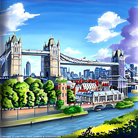 Buy canvas prints of Tower Bridge, in London, United Kingdom by Luigi Petro