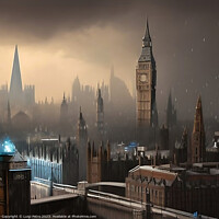 Buy canvas prints of Enchanting Moonlit Panorama of Big Ben and Westmin by Luigi Petro