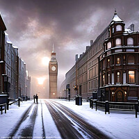 Buy canvas prints of "Enchanting Winter Night in Victorian London" by Luigi Petro