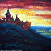 Buy canvas prints of Ethereal Castle Atop Sylvan Knoll by Luigi Petro