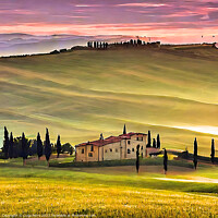 Buy canvas prints of Quintessential Tuscan Panorama by Luigi Petro