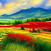 Buy canvas prints of Vibrant Countryside: An AI-Made Portrait by Luigi Petro