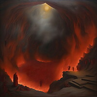 Buy canvas prints of Dante Alighieri ready to enter Hell. 02 by Luigi Petro