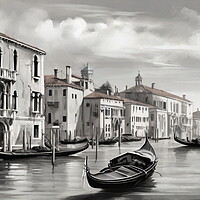 Buy canvas prints of Venetian Splendor: Gondolas gliding on the Grand Canal by Luigi Petro