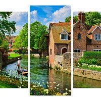 Buy canvas prints of Great Stour river in Westgate Gardens, Canterbury,England. by Luigi Petro