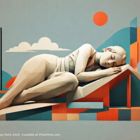 Woman resting on a sofa