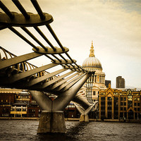 Buy canvas prints of Millennium Bridge, London, England. by Luigi Petro