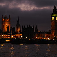 Buy canvas prints of Stormy night over Westminster,London by Luigi Petro