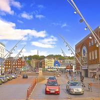 Buy canvas prints of  High Street in Cork city Ireland by Sue Bottomley