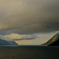 Buy canvas prints of  Leaving the Faroe Islands by Sea by Sue Bottomley