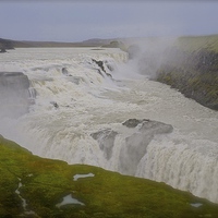Buy canvas prints of  Gullfoss ( Golden Falls ) Iceland. by Sue Bottomley