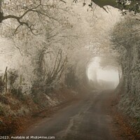 Buy canvas prints of Cold and misty road by Jon Saiss