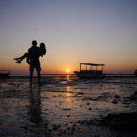 Buy canvas prints of  Sunset in Zanzibar. by Roger Cruickshank