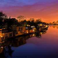 Buy canvas prints of Sunset at Kingston upon Thames by Junwei Chu