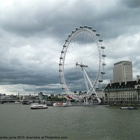 Buy canvas prints of London Eye and River Thames by Mandie Jarvis