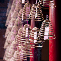 Buy canvas prints of Chinese Incense Coils by Zoe Ferrie