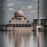 Buy canvas prints of The Putra Mosque in Putrajaya by Zoe Ferrie