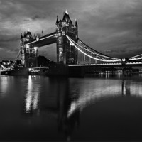 Buy canvas prints of Tower bridge at dusk by David Smith