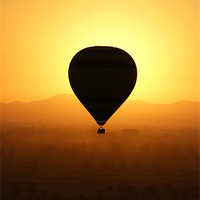 Buy canvas prints of Balloon over the valley of the kings by Brian  Raggatt