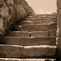 Buy canvas prints of The Old steps by Brian  Raggatt