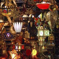 Buy canvas prints of The light Shop Marrakesh by Brian  Raggatt