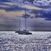 Buy canvas prints of  Sunset sailing by Brian  Raggatt