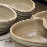 Buy canvas prints of  Potters Freshly Made Bowls by Brian  Raggatt