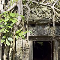 Buy canvas prints of  Angkor Wat Tomb Raider entrance by Brian  Raggatt
