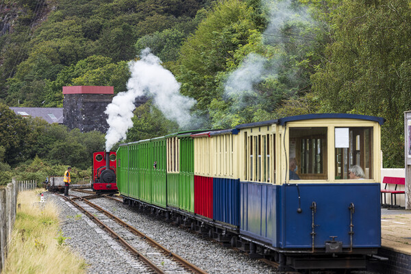 Llanberis steam train Wales Picture Board by Phil Crean