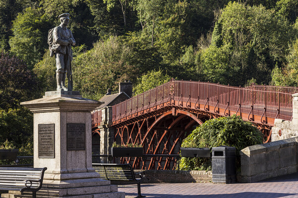 Ironbridge and war memorial, Shropshire Picture Board by Phil Crean