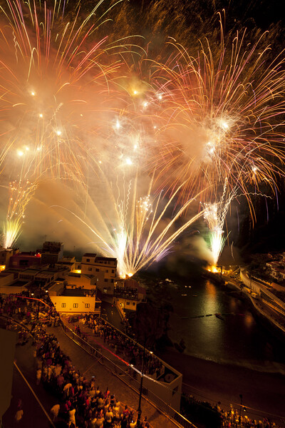 Fireworks at Puerto Santiago fiesta Picture Board by Phil Crean