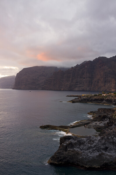 Los Gigantes cliffs at sunset Tenerife Picture Board by Phil Crean