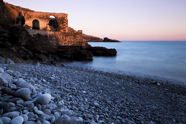 Old pumphouse at sunset on the beach, Tenerife Picture Board by Phil Crean