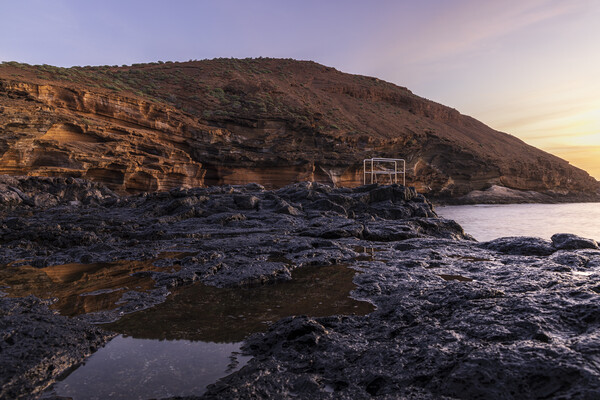 Rockpool and Amarilla mountain, Tenerife Picture Board by Phil Crean