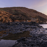 Buy canvas prints of Rockpool and Amarilla mountain, Tenerife by Phil Crean