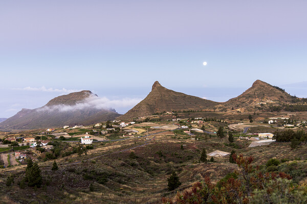 Full moon setting over Tres Roques Tenerife Picture Board by Phil Crean