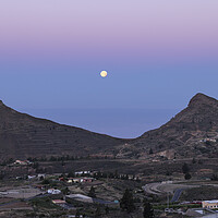 Buy canvas prints of Full moon Tenerife dawn by Phil Crean
