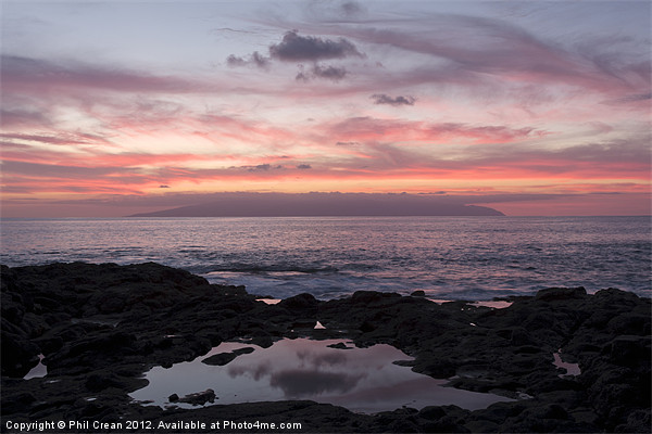 Twilight view to Gomera Picture Board by Phil Crean