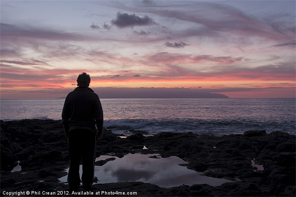 Watching the twilight, Tenerife Picture Board by Phil Crean