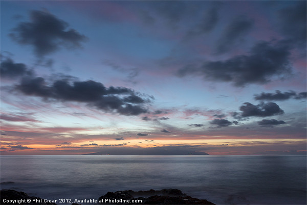 Twilight sky La Gomera Picture Board by Phil Crean