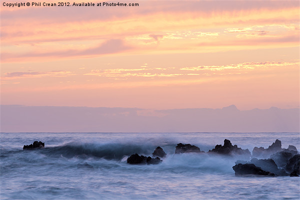 Orange sky at twilight, Tenerife west coast Picture Board by Phil Crean
