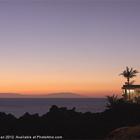 Buy canvas prints of Villa on Tenerife at twilight looking to La Palma by Phil Crean