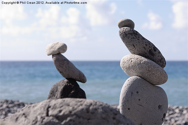 Stone cairns Tenerife Picture Board by Phil Crean