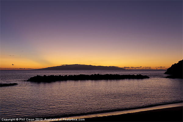 Sunset over Gomera, from Tenerife Picture Board by Phil Crean