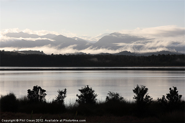 Lake Mahinapua dawn New Zealand Picture Board by Phil Crean