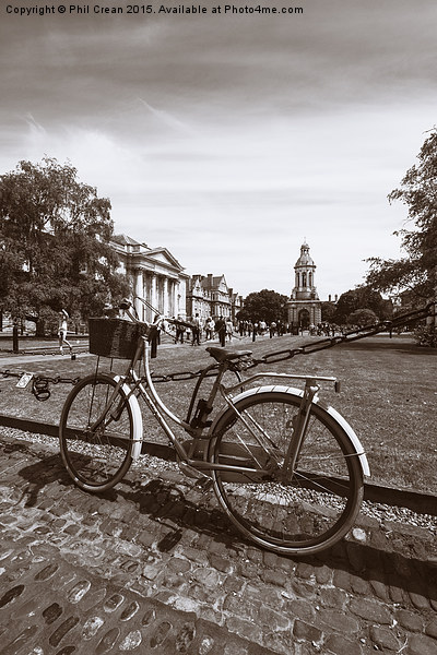 Student transport, bicycle in Trinity College Dubl Picture Board by Phil Crean