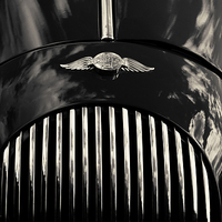 Buy canvas prints of Morgan grille and badge  by Phil Crean