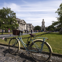 Buy canvas prints of  Student bicycle, Trinity College, Dublin by Phil Crean