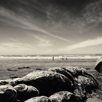 Buy canvas prints of  Mystery beach. by Phil Crean