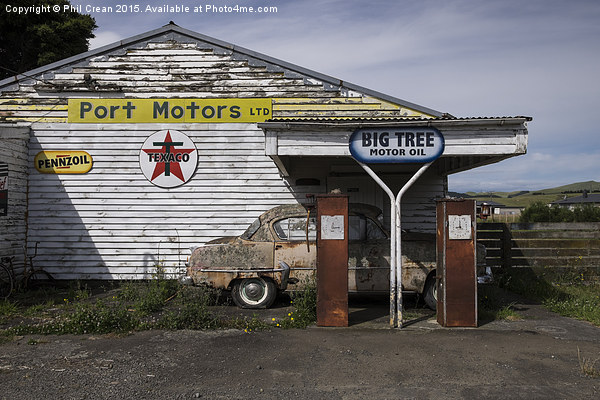  Disused petrol station 2 New Zealand Picture Board by Phil Crean